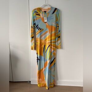 AFRM Birds of Paradise Long Sleeve Dress